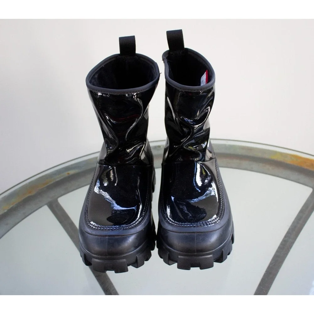 UGG BLACK CLASSIC BRELLAH MINI WATERPROOF RAIN BOOTS, WOMEN US 6/ EUR 37